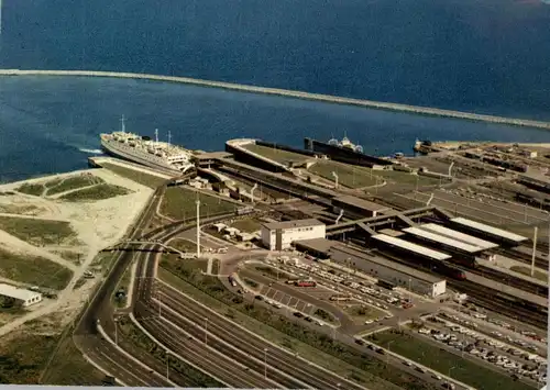 2448 PUTTGARDEN, Fährbahnhof, Luftaufnahme, 1964