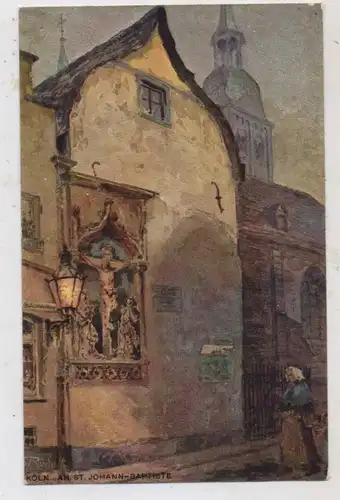 5000 KÖLN, KIRCHEN, St. Johann Baptist, Severinstrasse, Künstler-Karte Rüdell