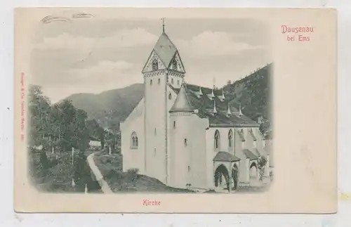 5409 DAUSENAU, Kirche, 1906, Verlag Stengel