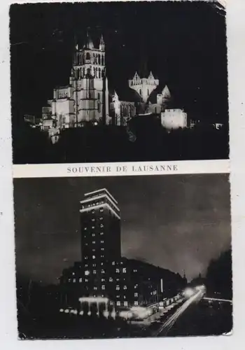 CH 1000 LAUSANNE VD bei Nacht, AK nach Wien, Zensur