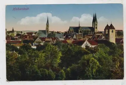 0-3600 HALBERSTADT, Blick ü+ber die Stadt, Verlag Glaser - Leipzig