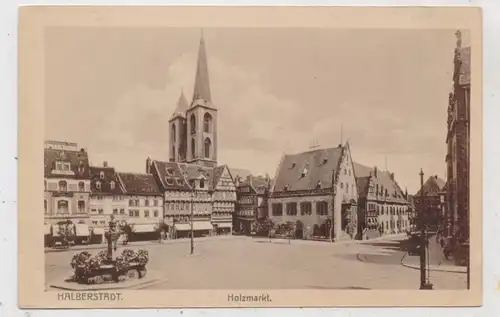 0-3600 HALBERSTADT, Holzmarkt, Brunnen, Verlag Lederbogen