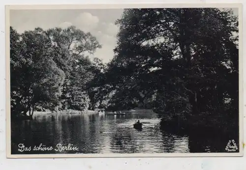 1000 BERLIN - TIERGARTEN, Der Neue-See im Tiergarten, Ruderpartie