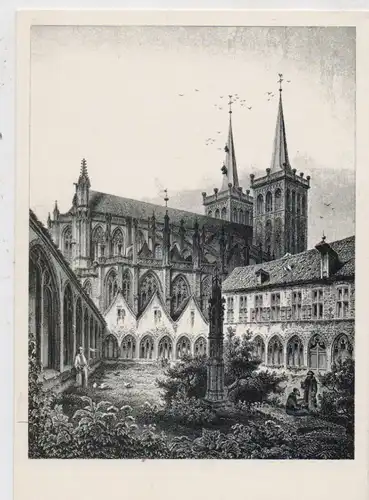 4232 XANTEN, Dom, Historische Ansicht nach Stahlstich um 1850