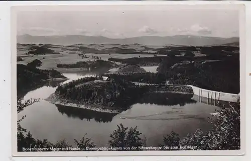 NIEDER  -SCHLESIEN - HIRSCHBERG / JELENA  GORA, Bobertalsperre und Umgebung, 1937, kl. Nadelloch