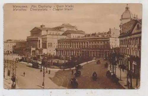 PL 00-001 WARSZAWA / WARSCHAU, 1. Weltkrieg, Theaterplatz, Deutsche Feldpost , Lazarettstempel 1917
