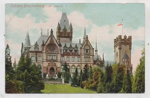 5330 KÖNIGSWINTER, Schloß Drachenburg, Ostseite, 1906, Selbstverlag Schloß Drachenburg