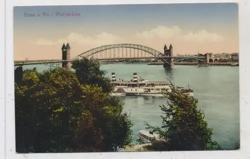 BINNENSCHIFFE - RHEIN, Köln-Düsseldorfer "BLÜCHER" vor Bonn, 1921, Verlag Stengel