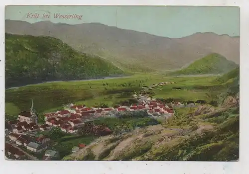 F 58820 KRÜT / KRUTH bei Wesserling, Blick über den Ort,  Druckstelle, 1913