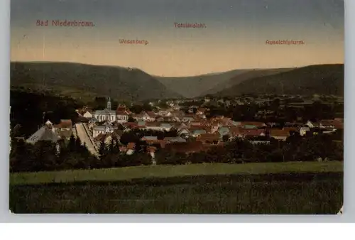 F 67110 BAD NIEDERBRONN / NIEDERBRONN LES BAINS, Blick über den Ort, 1919