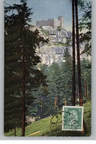 NIEDER - SCHLESIEN - HIRSCHBERG - HERMSDORF / JELENA GORA, Kynastburg / Chojnik, Blick vom Höllengrund, 1928