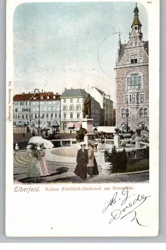 5600 WUPPERTAL - ELBERFELD, Kaiser Friedrich Denkmal am Neumarkt, 1902