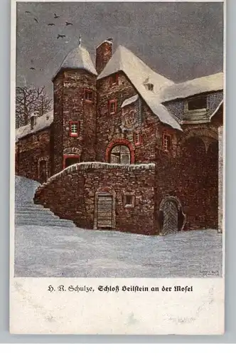 5590 COCHEM - BEILSTEIN, Schloß Beilstein, Künstler-Karte Schulze