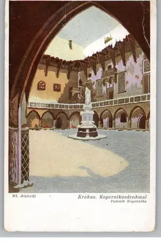 PL 30-000 KRAKOW, Kopernikusdenkmal, Künstler.Karte Bielecki, Verlag Akrpol