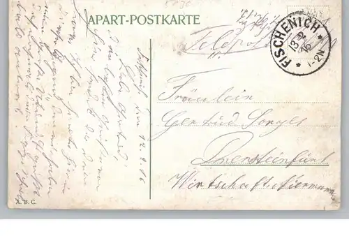 5030 HÜRTH - FISCHENICH, Postgeschichte, Einkreisstempel 1916, Feldpost