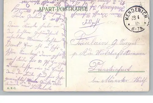 5030 HÜRTH - KENDENICH, Postgeschichte, Einkreisstempel 1915, Feldpost