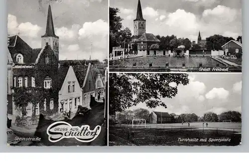 4443 SCHÜTTORF, Sportplatz / Turnhalle, Freibad, Steinstrasse, 1962