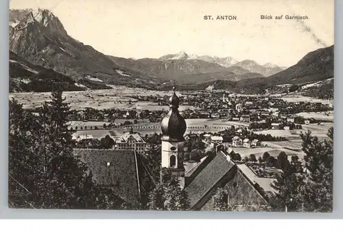 8100 GARMISCH - PARTENKIRCHEN - ST. ANTON, Blick auf Garmisch, Verlag Zimmermann - München