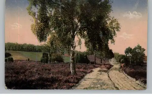 3040 SOLTAU, Partie in der Lüneburger Heide, Kriegsgefangenenpost 1918 nach Frankreich