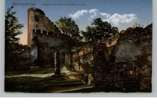 NIEDER - SCHLESIEN - HIRSCHBERG - HERMSDORF / JELENA GORA, Ruine Kynast, Burghof, Verlag Adam - Freiburg