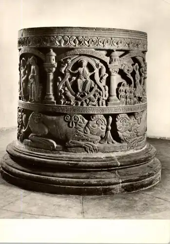 4410 WARENDORF - FRECKENHORST, Stiftskirche, Taufbrunnen