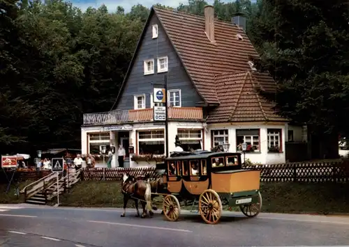 5276 WIEHL, Waldgasthof Tropsteinhöhle, Oberbergische Postkutsche