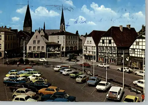 4618 KAMEN, Alter Markt und Schiefer Turm, Oldtimer