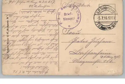 LATVIJA / LETTLAND - DÜNABURG / DAUGAVPILS, Orthodoxe Kirche, Markt, 1916, deutsche Feldpost, Randmängel