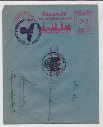 4500 OSNABRÜCK, Postgeschichte, Bief der Stadtverwaltung / Standesamt 1943