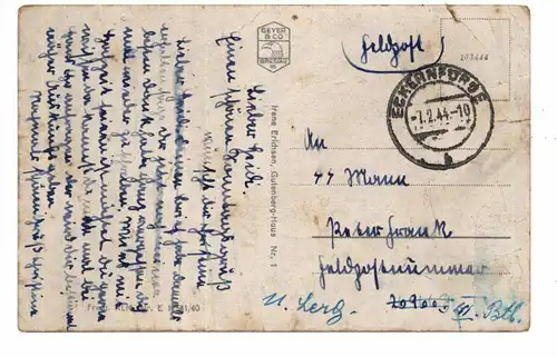 MILITÄR - 2.Weltkrieg, AK an einen SS-Mann, Feldpostnummer 26966B, 1944