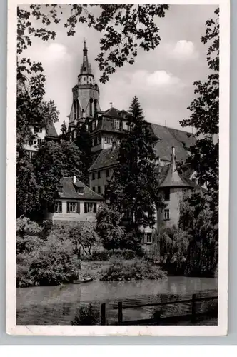 7400 TÜBINGEN, Hölderlinturm und Stiftskirche, 1952