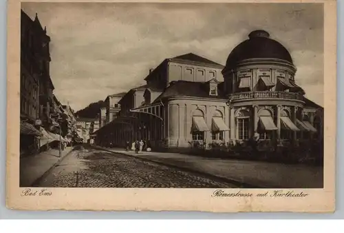 5427 BAD EMS, Römerstrasse und Kurtheater, 1924