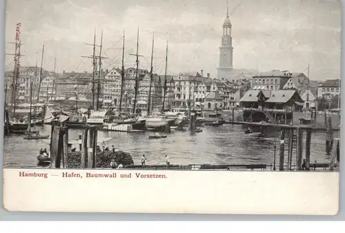 2000 HAMBURG, Hafen, Baumwall und Vorsetzen, ca. 1900