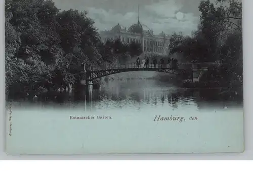 2000 HAMBURG, Botanischer Garten, Mondscheinkarte, ca. 1900