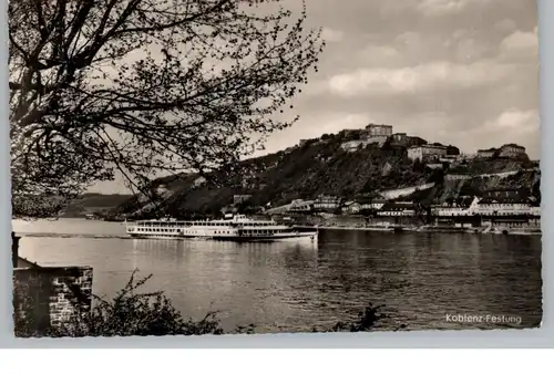 BINNENSCHIFFE - RHEIN, "KÖLN" vor Koblenz, 1958