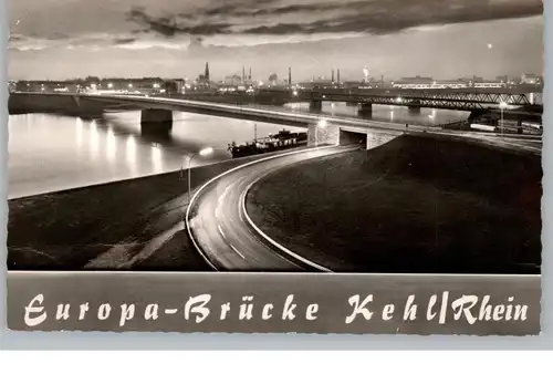 7640 KEHL, Europa-Brücke, Grenze zu Frankreich, 1961