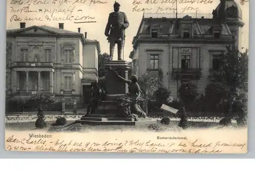 6200 WIESBADEN, Bismarckdenkmal ca. 1905, Verlag Boogaart