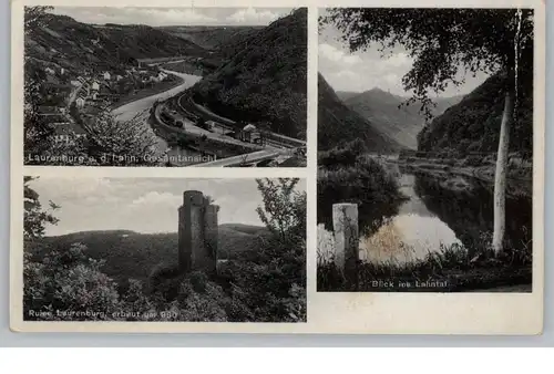 6252 DIEZ - LAURENBURG, Burg, Lahntal, Gesamtansicht