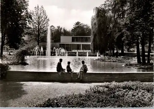 5300 BONN - BAD GODESBERG, Stadthalle mit Wasserspielen, 1965