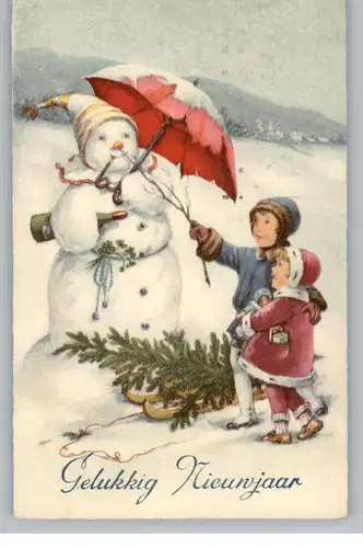 SCHNEEMANN / Snowman / Bonhomme de neige / Sneeuwpop / Kinder kitzeln Schneemann an der Nase