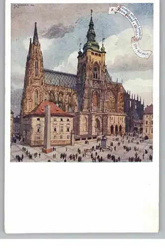 CZ 10000 PRAHA / PRAG, Veitsdom, Künstler-Karte