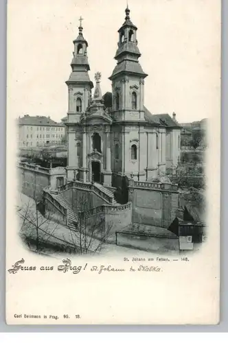 CZ 10000 PRAHA / PRAG, Kirche St. Johann am Felsen, Verlag Beilmann, ca. 1900