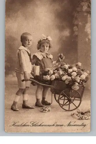 KINDER - Kinderpaar mit Blumen / Children with flowers