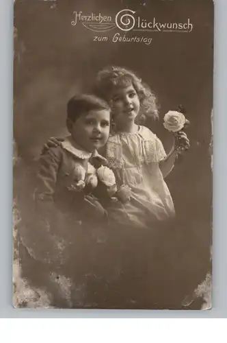 KINDER - Kinderpaar mit Blumen / Children with flowers