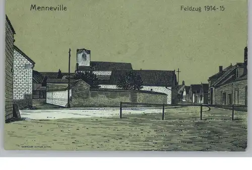 F 02190 MENNEVILLE, Zerstörungen 1.Weltkrieg