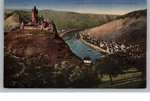 5590 COCHEM, Blick von den 3 Kreuzen, 1932