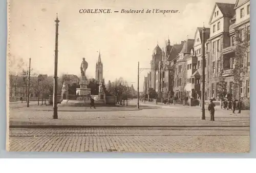 5400 KOBLENZ, Kaiser Wilhelm Ring und Denkmal, 1924