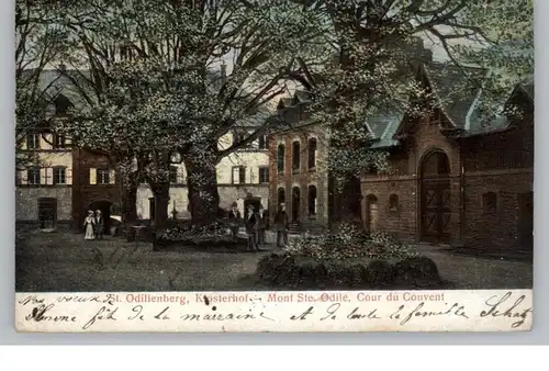 F 67210 OBERNAI, St. Odilienberg / Mont Ste. Odile, Klosterhof, Präge-Karte / relief, 1906, Verlag Isenbeck - Wiesbaden