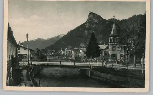 8103 OBERAMMERGAU, Ammerbrücke mit Kofel, Verlag Uhlschmid