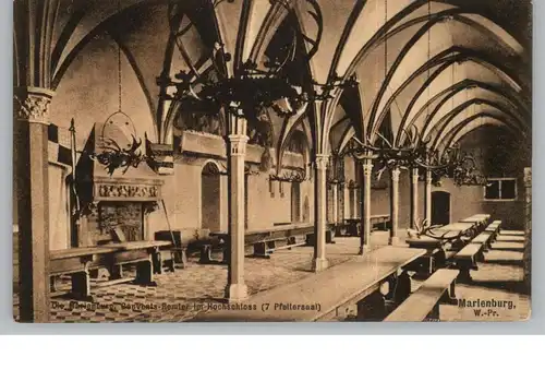 WESTPREUSSEN - MARIENBURG / MALBORK, Hochschloss, Pfeilersaal, Verlag Gerlach